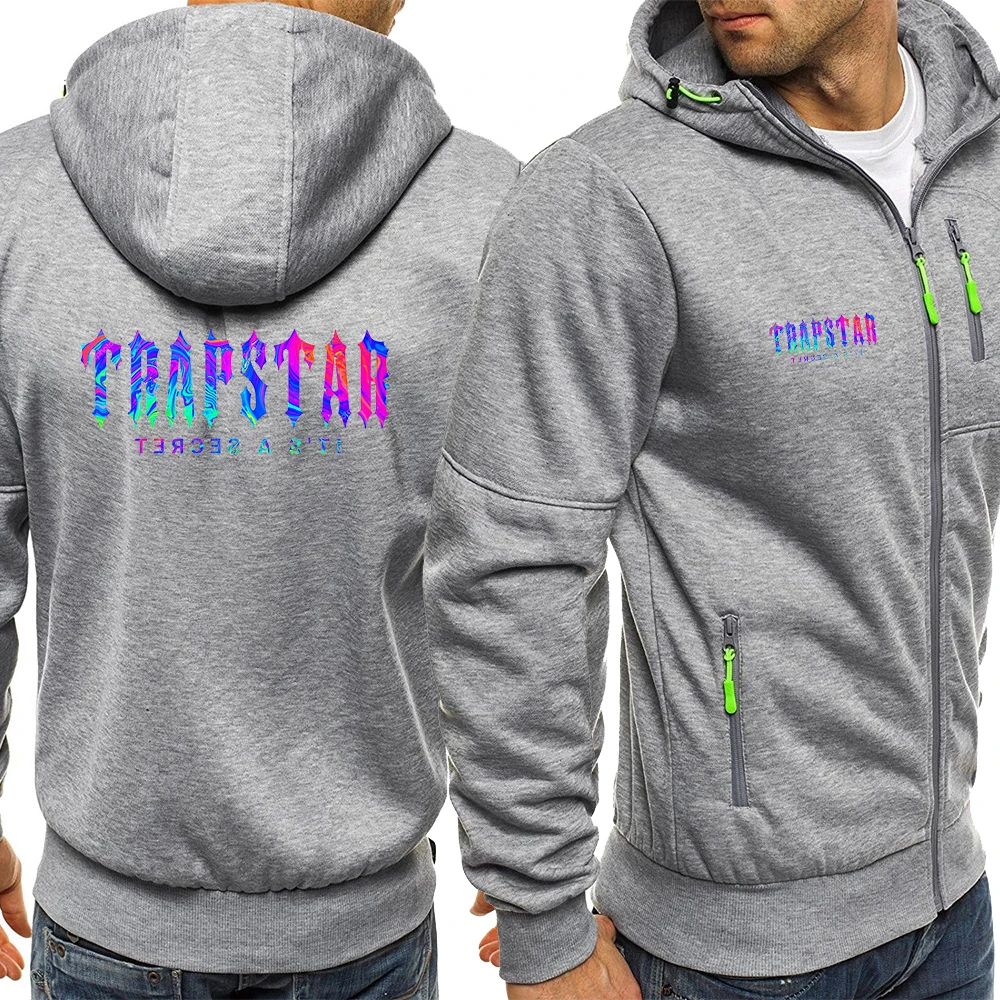 

Trapstar Aesthetic London Print Men Clothing Cartoons Vintage Hoodie Zip Up Sweatshirt Loose Hoody Casual Oversized Hoodies Man