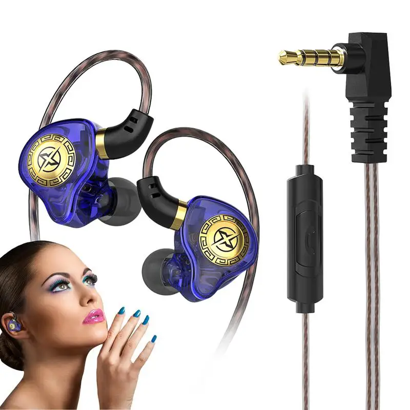 

In-Ear Monitor Earphones High-Resolution Dynamic Bass Stereo Sound Earphones Portable Noise Canceling Mobile Phone Earphones For