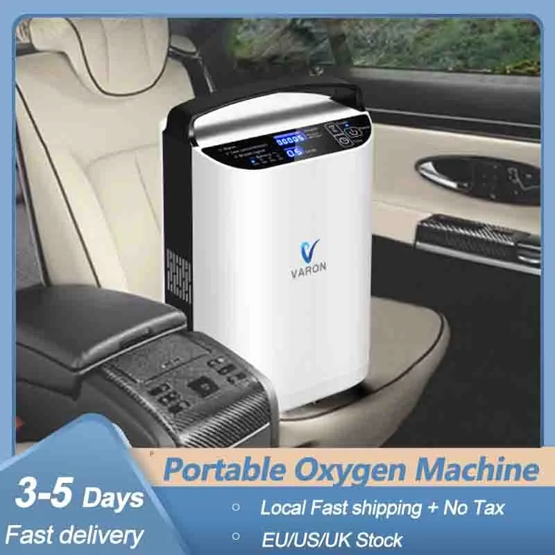 

VARON Oxygen Concentrator 93% Concentration 5L Pulse Flow Oxygene Concentrator for Home /Car Use Portable Oxygen Making Machine