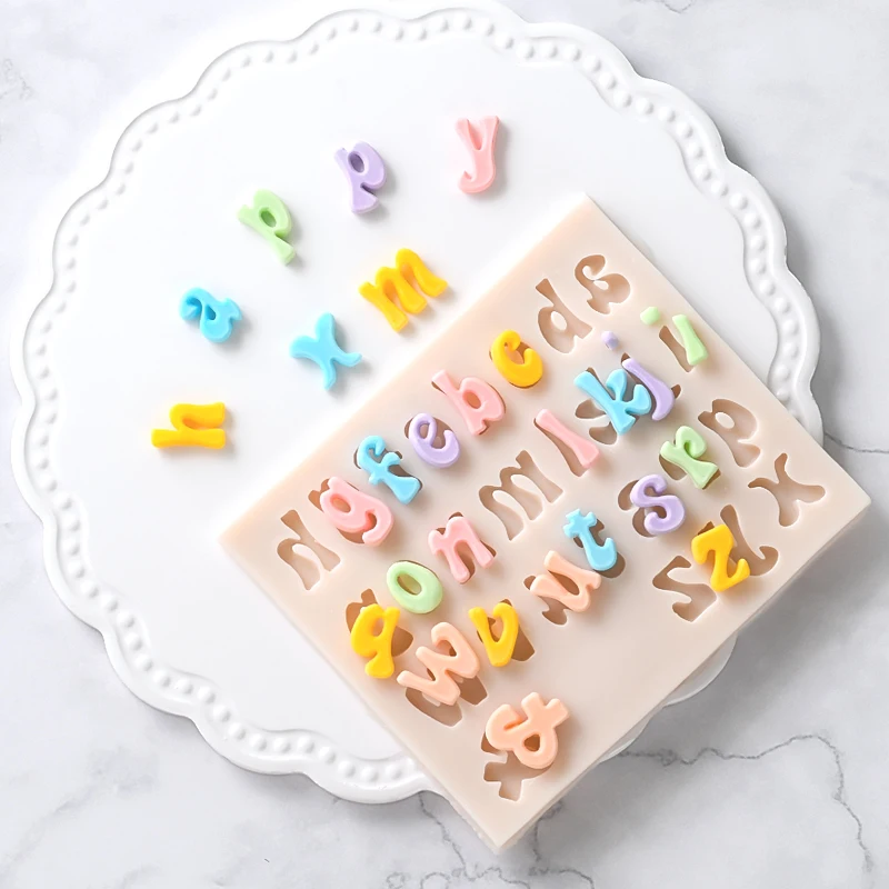 

Cakesmile Cute Lowercase 26 Letters Mold Chocolate Silicone Mould Bisuit Jelly Baking Mould Candy Cake Decor Making Party Gift