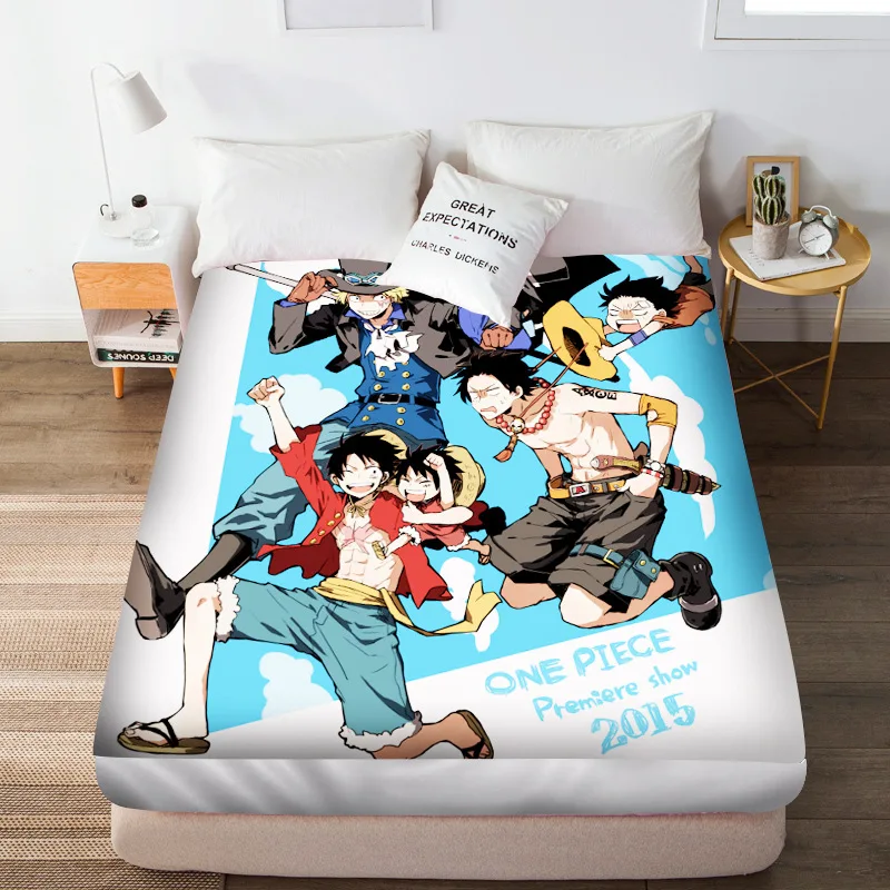 Фото 3D-простыня Hot Nika Luffys Gear 5 с принтом аниме One Piece, детская эластичная простыня с наволочкой №1