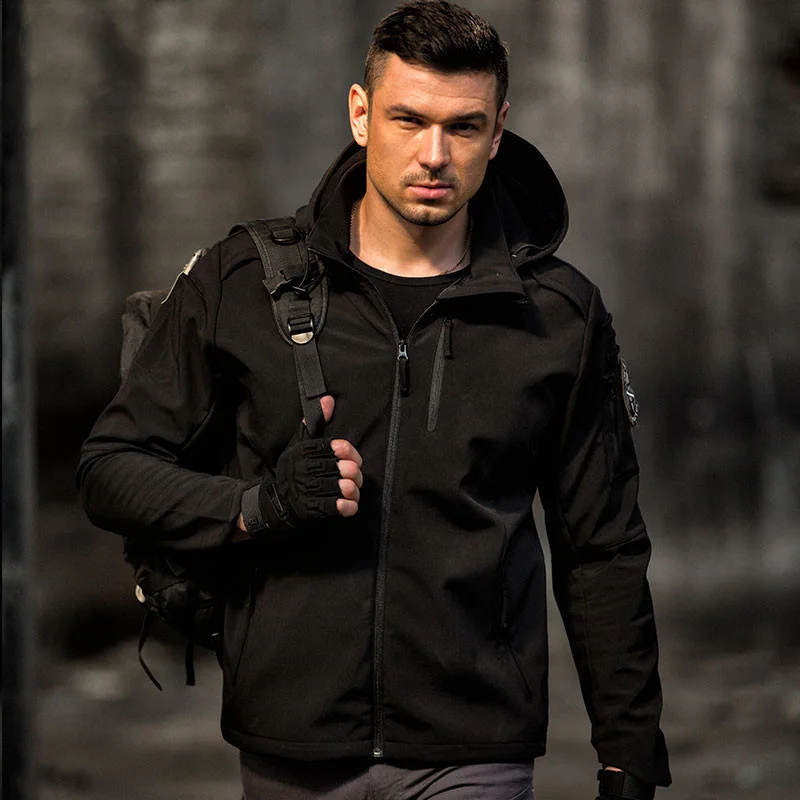 

Мужская камуфляжная куртка на весну-осень, с мягкой оболочкой