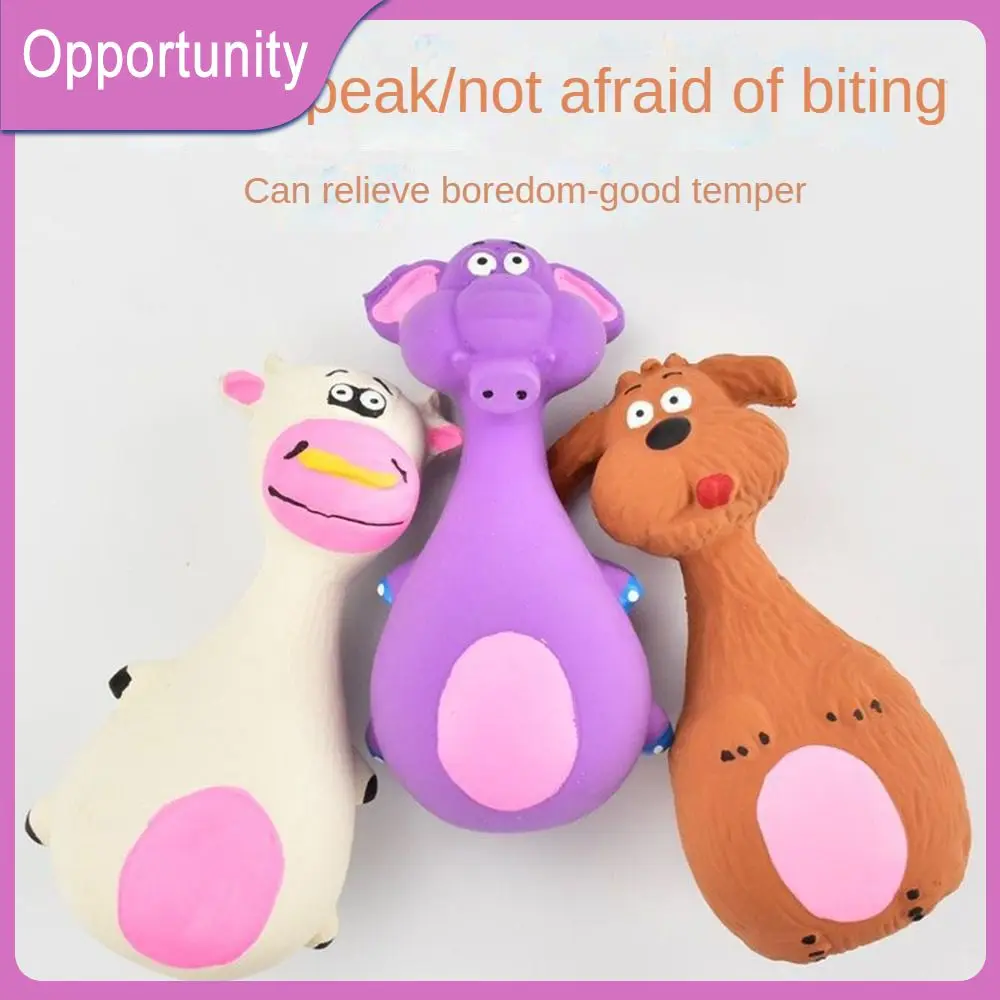 

Latex Elephan Cow Animal Chew Sound Squeaky Pet Rubber Vocal Toys Soft Latex Big Belly Cartoon Toy Fashionable 13×6cm 1pcs