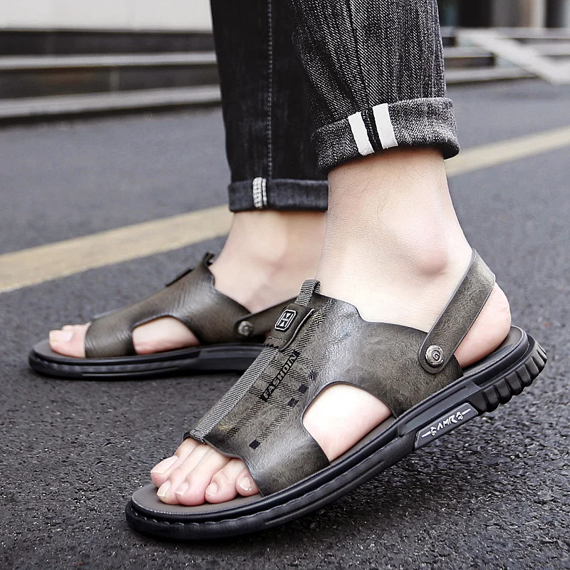 YOGA WASSUP-мужские кожаные сандалии легкие мягкие и удобные пляжные туфли роскошные