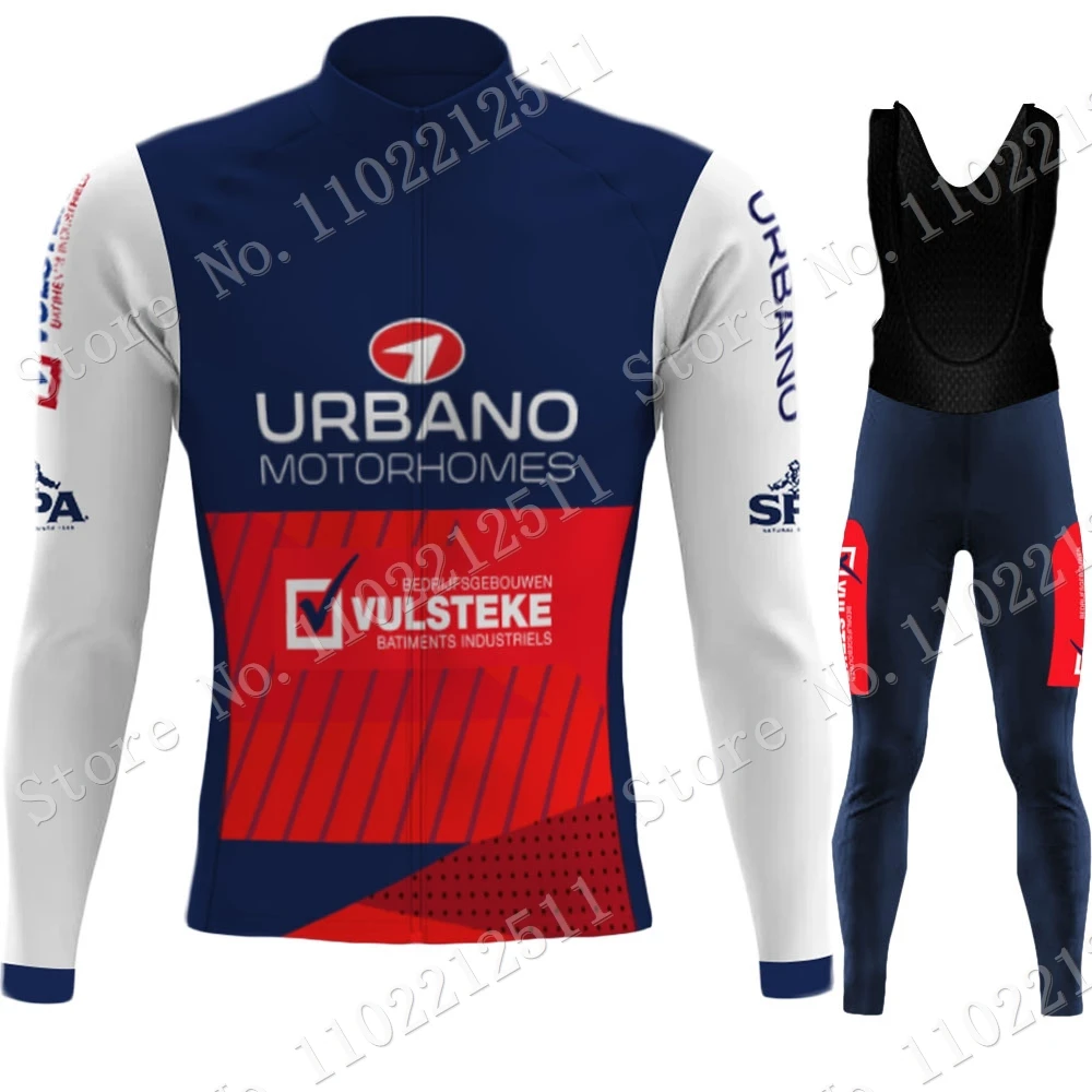 

Комплект одежды для велоспорта Team Urbano Vulsteke, мужская одежда из Джерси с длинным рукавом, одежда в Бельгии, костюм для горных велосипедов, Дорожные штаны, нагрудник, 2023