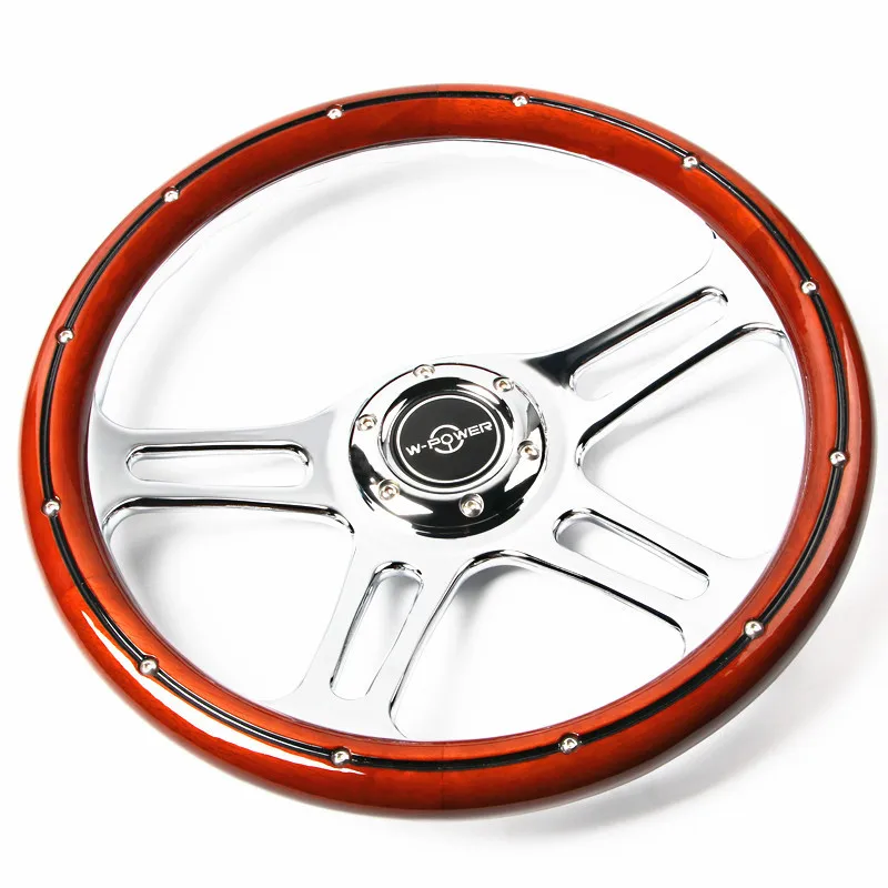 

Car modification universal retro willow ding solid wood steering wheel
