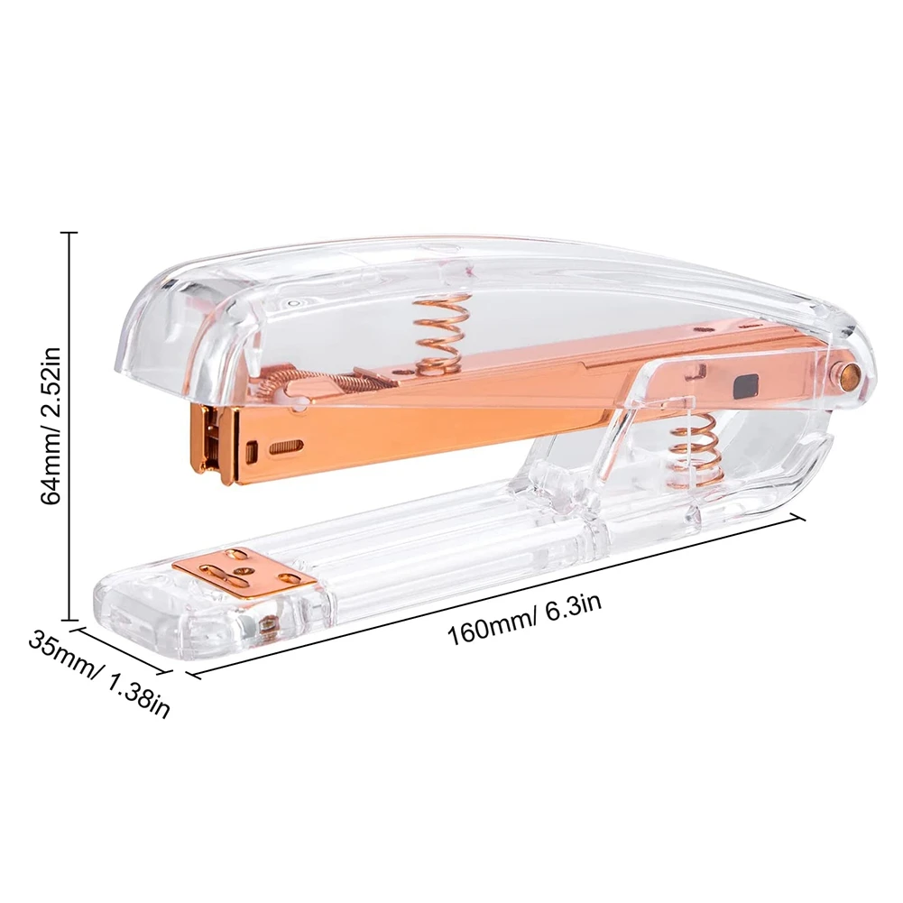 

Ручной степлер с 1000 шт. скоб, Маленькие искусственные степлеры, настольные аксессуары для дома, офиса, школы, розовое золото