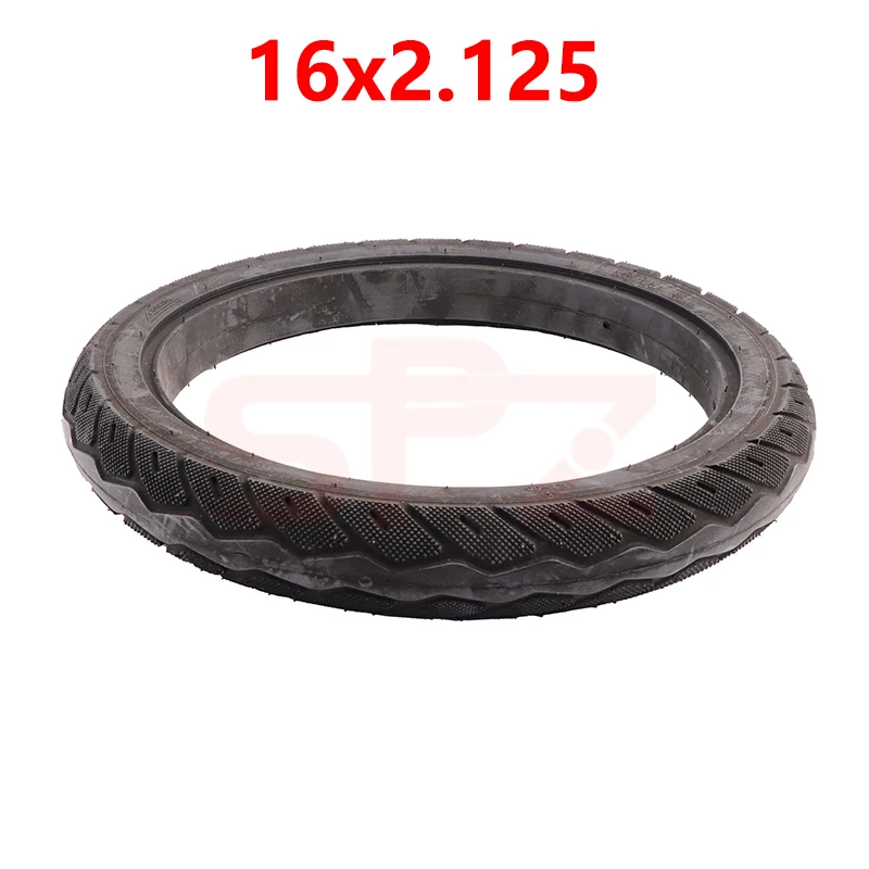 

16*2.125 solid tire Electric Vehicle tire 16x2.125 Non inflation tubeless tyre fits Folding electric bicycle E-bike