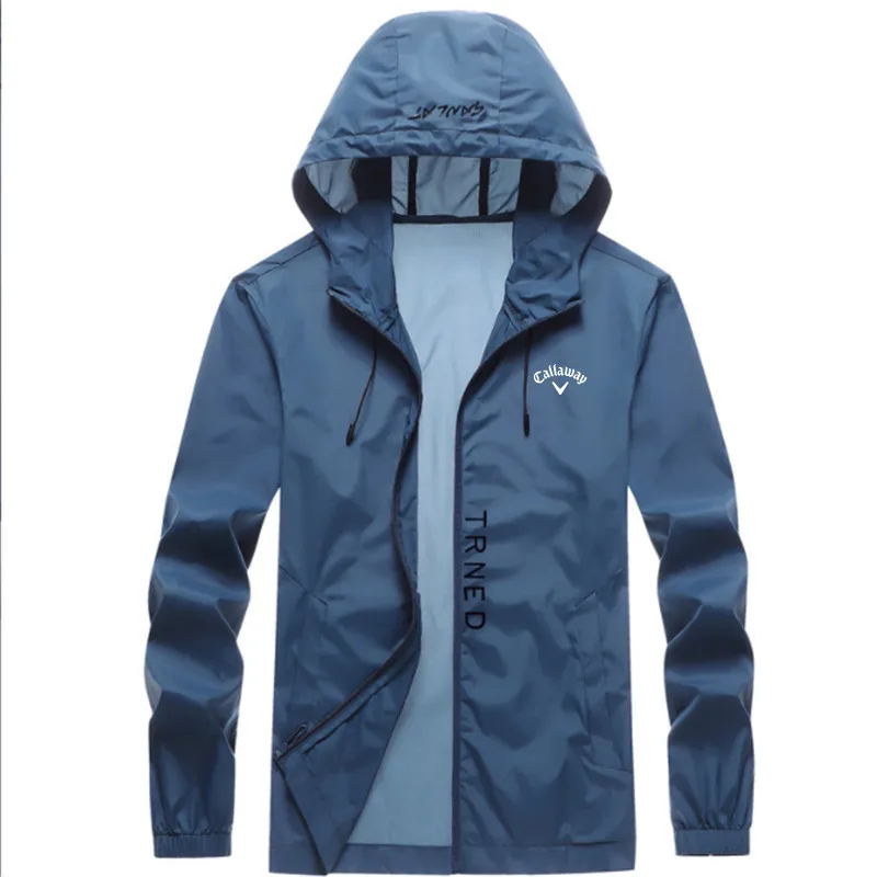 

Mens Golf Jackets Golf wear men Casual Sport coat Stand Collar Long Sleeve Zipper Coats Thin light Golf clothing MEN Windbreak