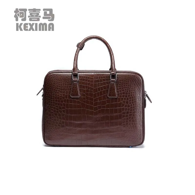 

ourui crocodile male briefcase black Genuine crocodile leather handbag Men's bags crocodile leather leisure