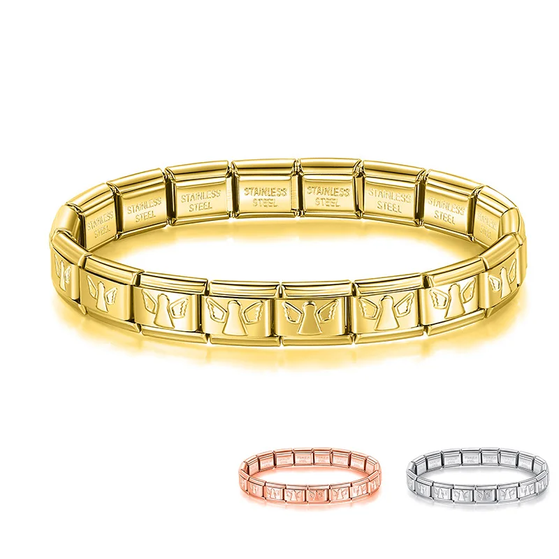 Браслет Hapiship из нержавеющей стали Женский, популярный браслет с углом обзора 9 мм, Подарочная бижутерия для свадьбы и Рождества, G226