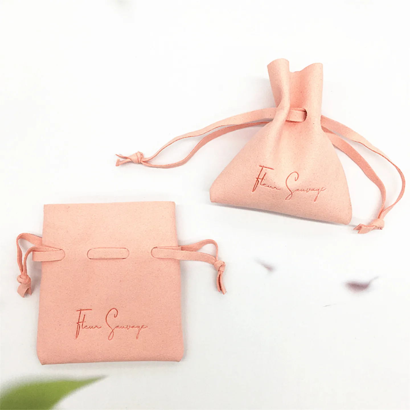 50 pieces of gray personalized jewelry packaging bag custom logo pink envelope bag fashion small envelope bag microfiber jewelry