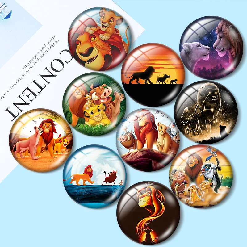 

The Lion King art for jewelry production 12mm/25mm/30mm Round photo glass cabochon demo flat backMaking findings