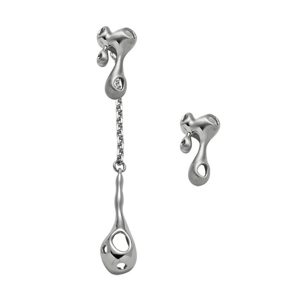 

Eetit Fashion Water Drop Metal Asymmetrical Tassel Drop Earrings for Women Temperament Chic Daily Jewelry серьги 2023 тренд