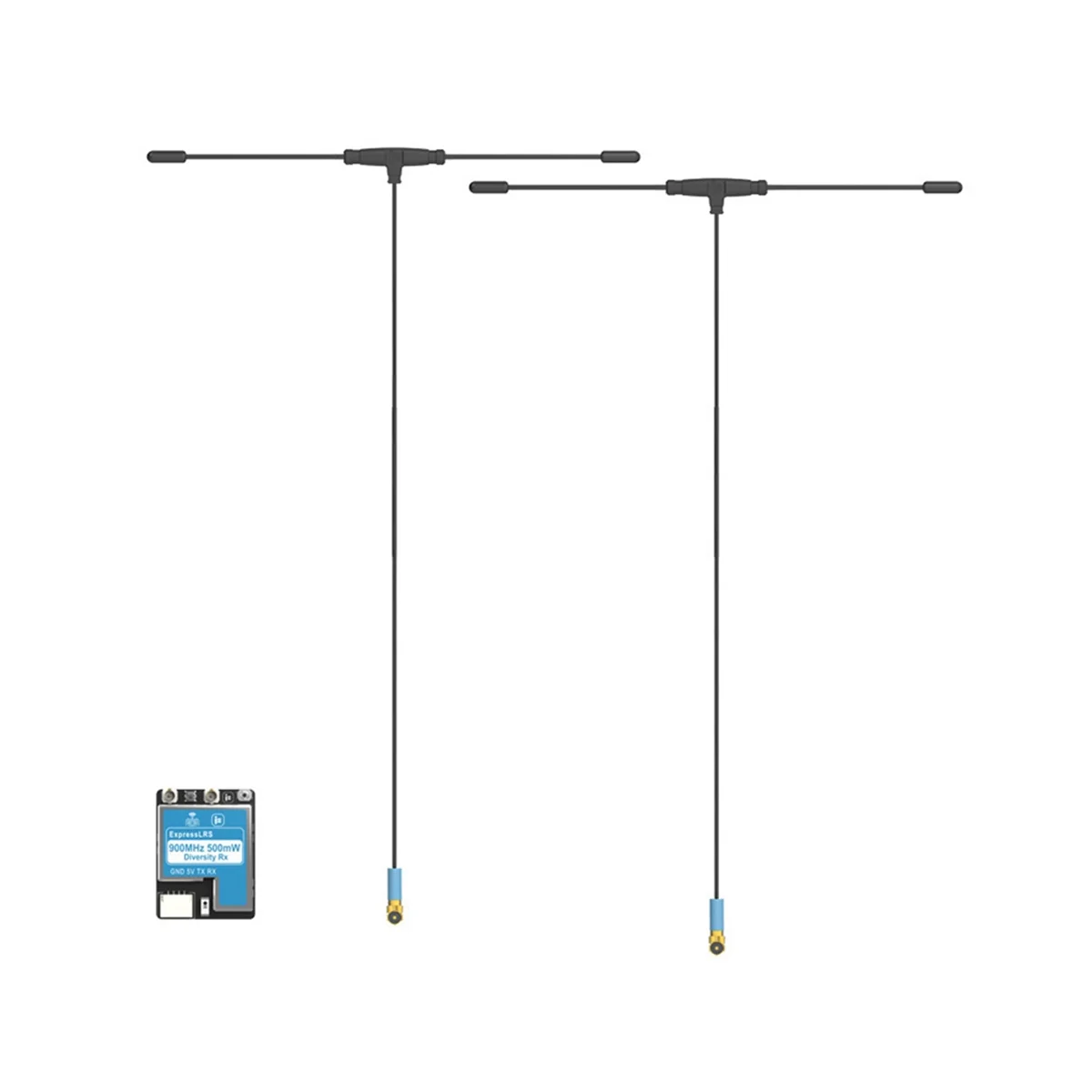 Приемник разнесенных сигналов ELRS 900 МГц 500 МВт приемник с двойной антенной 220 мм