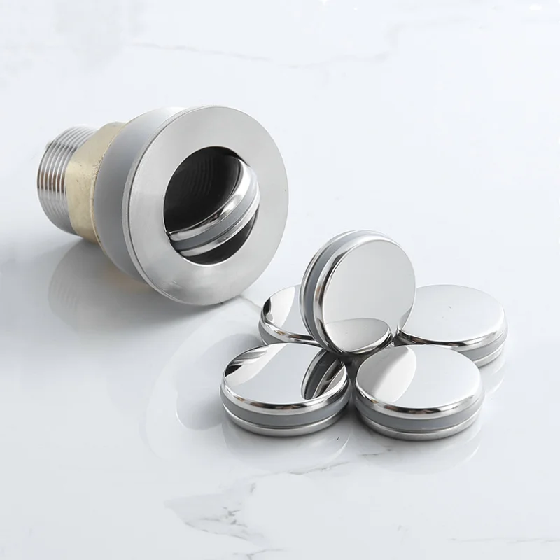 

Universal Wash Basin Flap Plug Stainless Steel Bathtub Sink Drain Stopper Sewer Water Plugging Plug Kitchen Bathroom Accessories