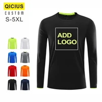 autumn mens long sleeved pullover t shirt multi color top with street casual fashion sports fitness quick drying top round nec