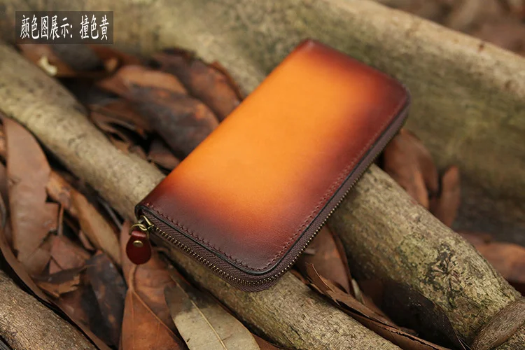 

Free Shipping Brand fashion men 100% cowhide wallet man's panelled genuine leather walletbag vintage bag gift sales cool