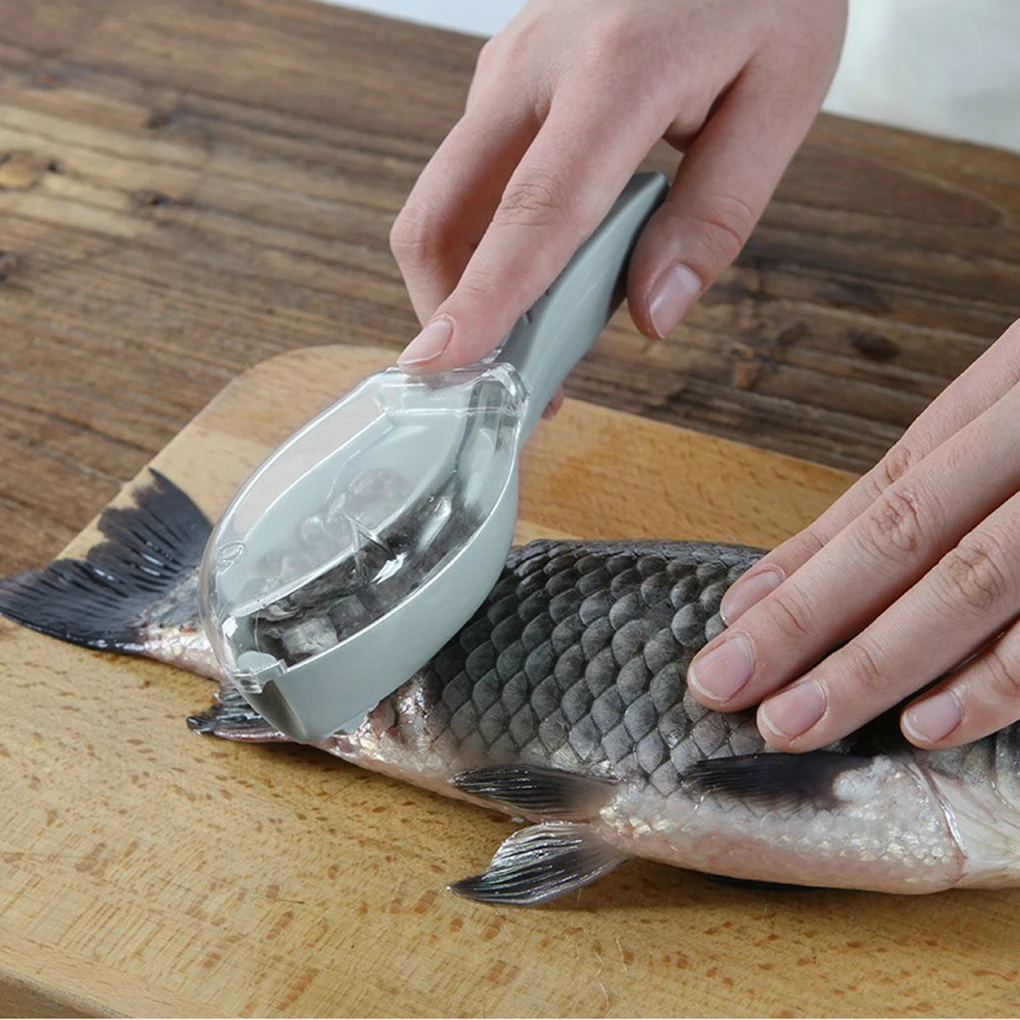 

Plastic Fish Skin Scale Cleaning Scraper Manually Fish Seafood Peeler Brush Remover Cleaner