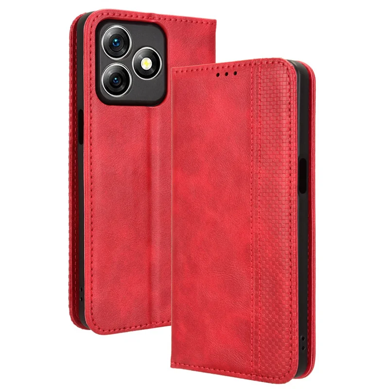 Роскошный кожаный чехол Pertain to Ulefone Note 18 Pro с магнитным ретро-кошельком для