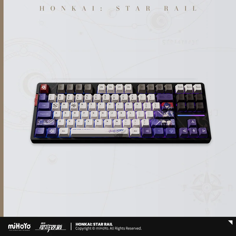 miHoYo Acheron Mechanical Keyboard Anime Honkai: Star Rail Custom Tri-Mode Wireless Bluetooth 5.0 Rgb For Gamer