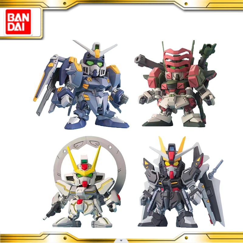 

Bandai Genuine SD Gundam Assembled BB Warrior Model 293 Strike Noir 295 Blu Duel 294 Verde Buster 297Stargazer Action Figure Toy