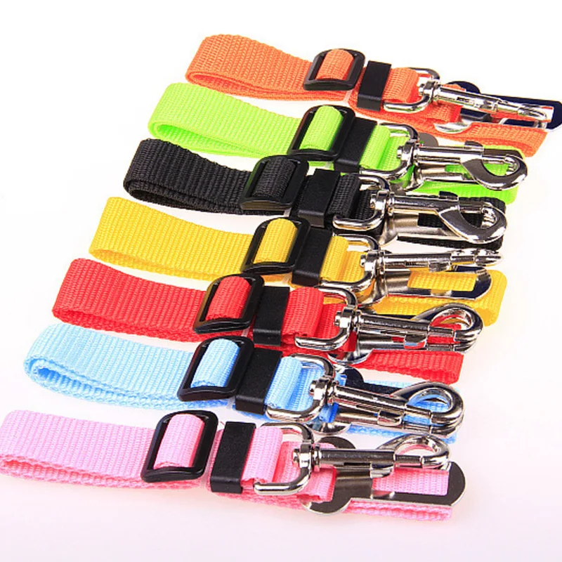 

Adjustable Pet Cat Dog Car Seat Belt Pet Seat Vehicle Dog Harness Lead Clip Safety Lever Traction Dog Collars Dogs Accessoires