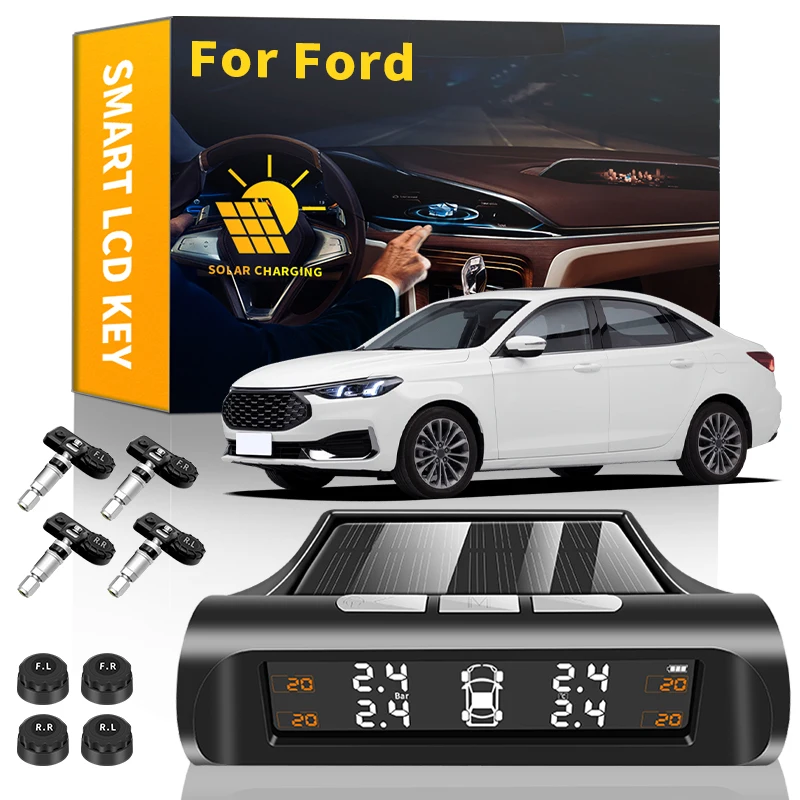 

Car TPMS Tire Pressure Monitoring Security Alarm Tire Pressure For Ford Escape Mondeo Ecosport Fiesta Focus 2 3 MK1 MK Fusion