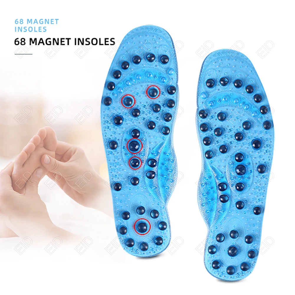 EiD 68Pcs Foot Massage Magnetic Massage Insole Physiotherapy Therapy Acupressure Magnetic Massage Insole Slimming Insoles Unisex