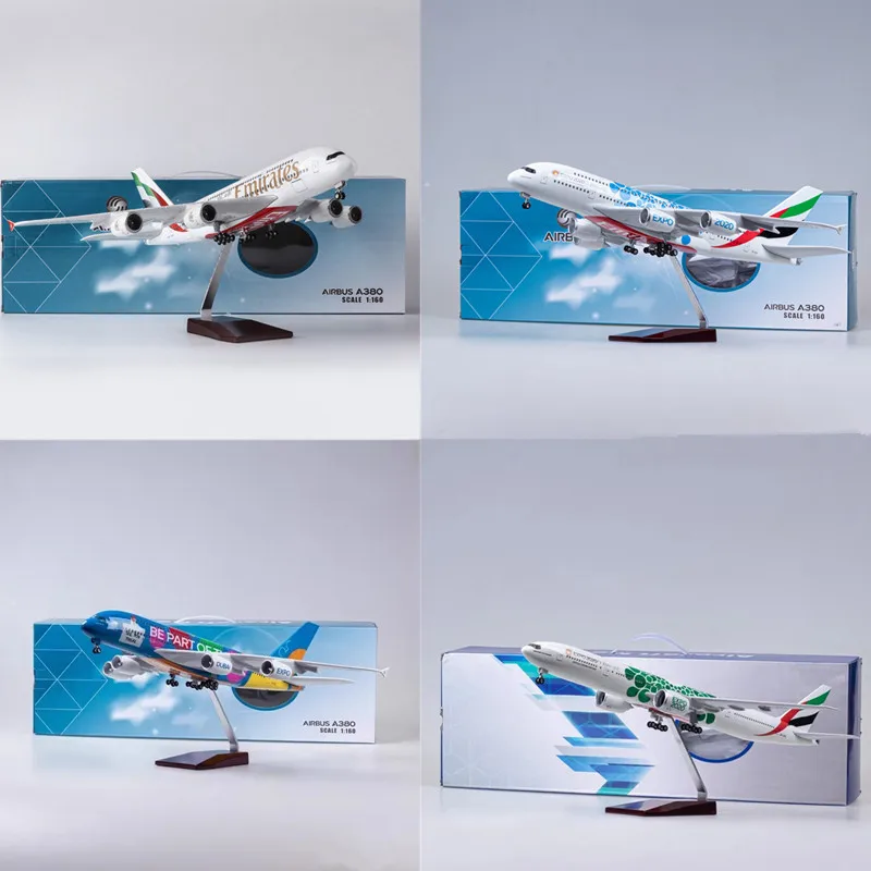 Масштабная модель 1:160 Emirates Expo 2020/2022 DUBAIAUE Airlines Airbus A380/B777 литая под давлением смола