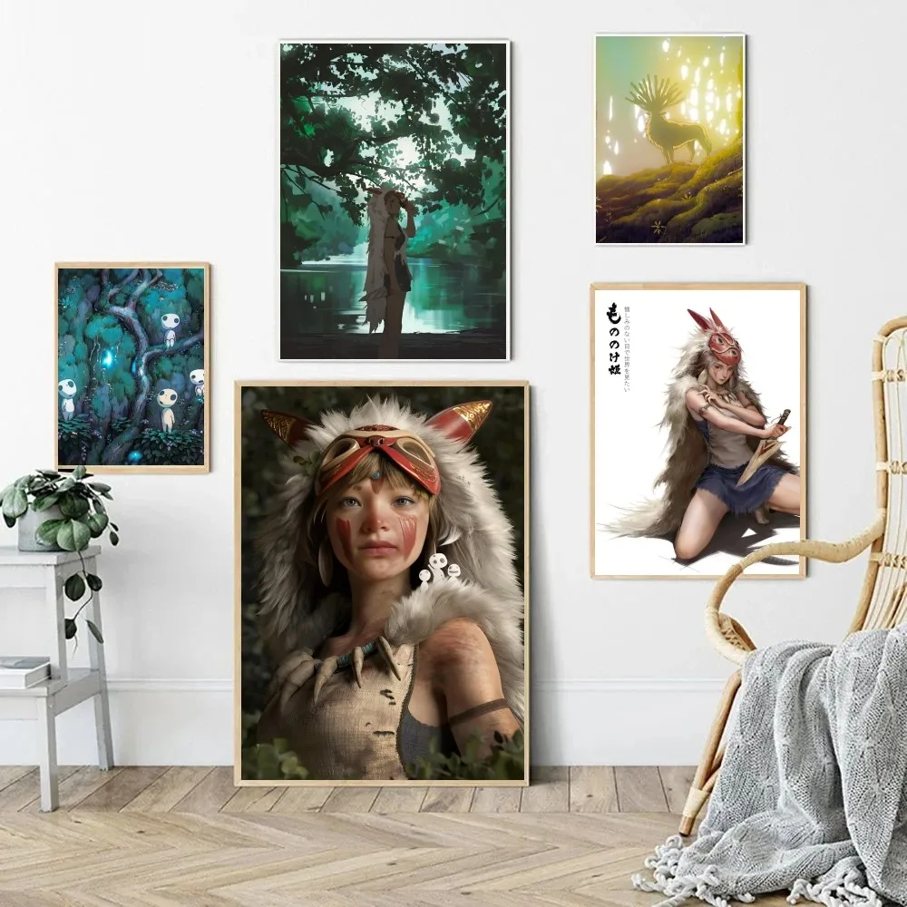 1 шт. задний плакат принцессы М-Мононоке постеры HD для дома комнаты бара кафе
