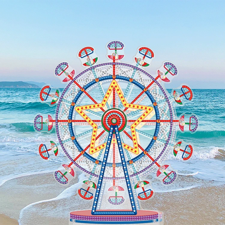

Diamond Painting Creative Diy Ferris Wheel Diamond Painting Ornaments 5d Decorative Handmade Point Diamond Ornaments