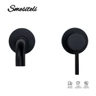 Смеситель для раковины ванной комнаты, кран для раковины, настенный латунный матовый черный с одной ручкой, набор горячей и холодной воды, белый, розовое золото