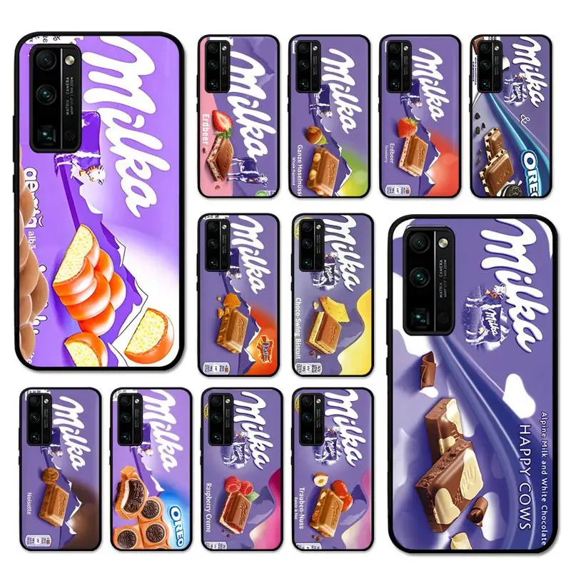 

Chocolate Milka Box Phone Case For Huawei Honor 70 50 30 9X 7A Pro 60 20 10 I 9 Lite 8 8S 8X 8C 5A Play Cover