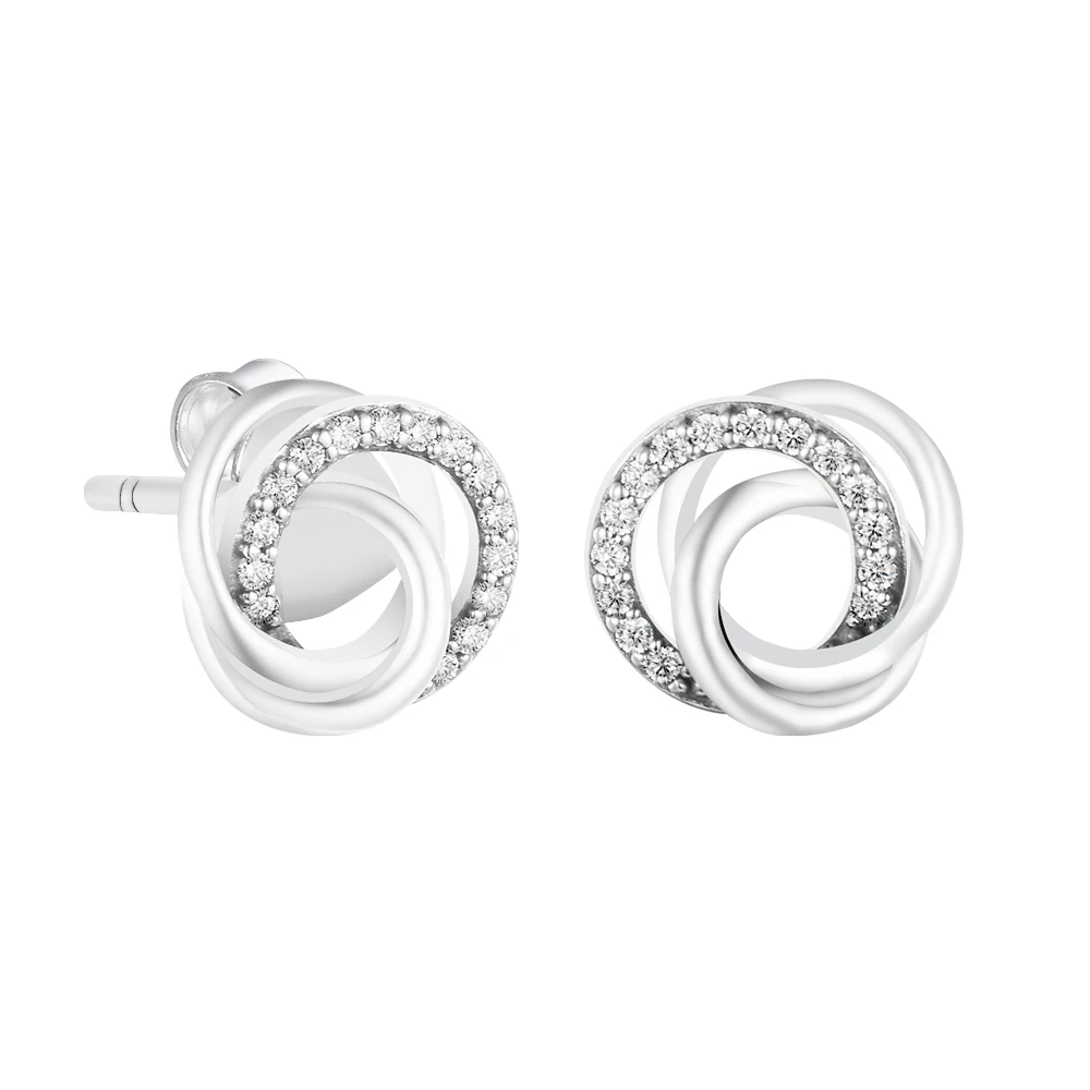 

CKK Family Always Encircled Earrings Sterling Silver 925 Original Jewelry for Women Pendientes Aretes Mujer