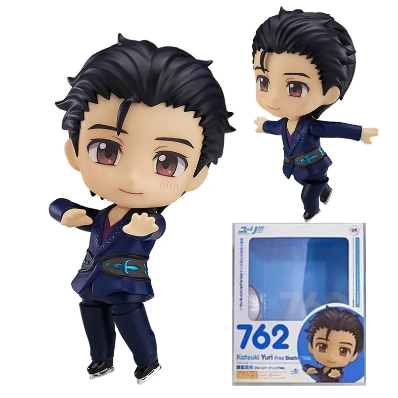 

10CM Q Version 762# YURI!!! on ICE Anime Figure Katsuki Yuri PVC Action Figure Face Changeable Toys Collection Figures for Gifts