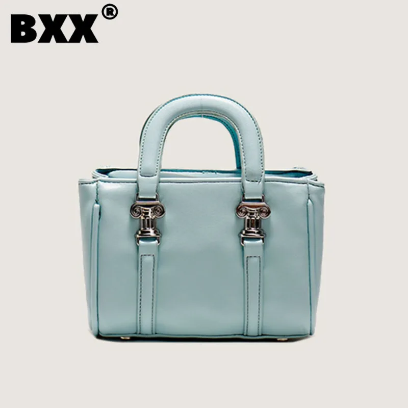 

[BXX] Office Lady Solid Color Handbag For Women Magnetic Buckle Belt Trim Design Fashion Crossbody Shoulder Bag 2023 New 8CY275