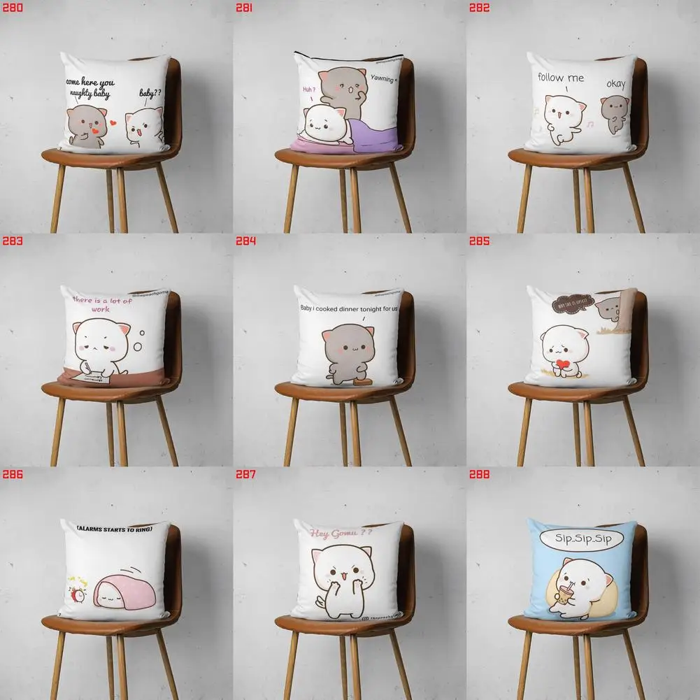 

PEACH AND GOMA 280 288 Customizable Bedroom Bed Sofa Hotel Car Lumbar Pillow Fashion Decorative Cover