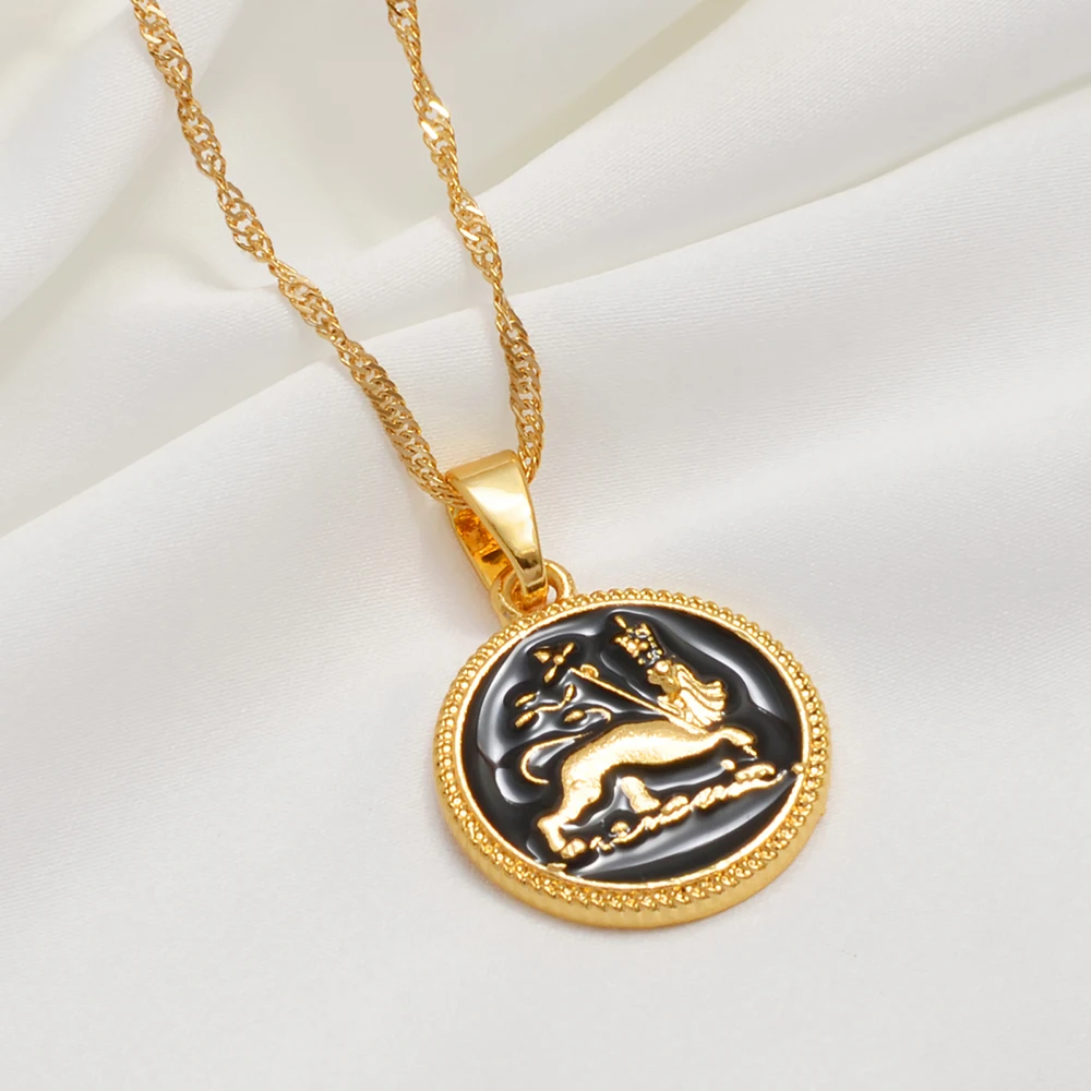 Ожерелье с подвеской в виде льва для женщин и девушек Anniyo 2 см этническое