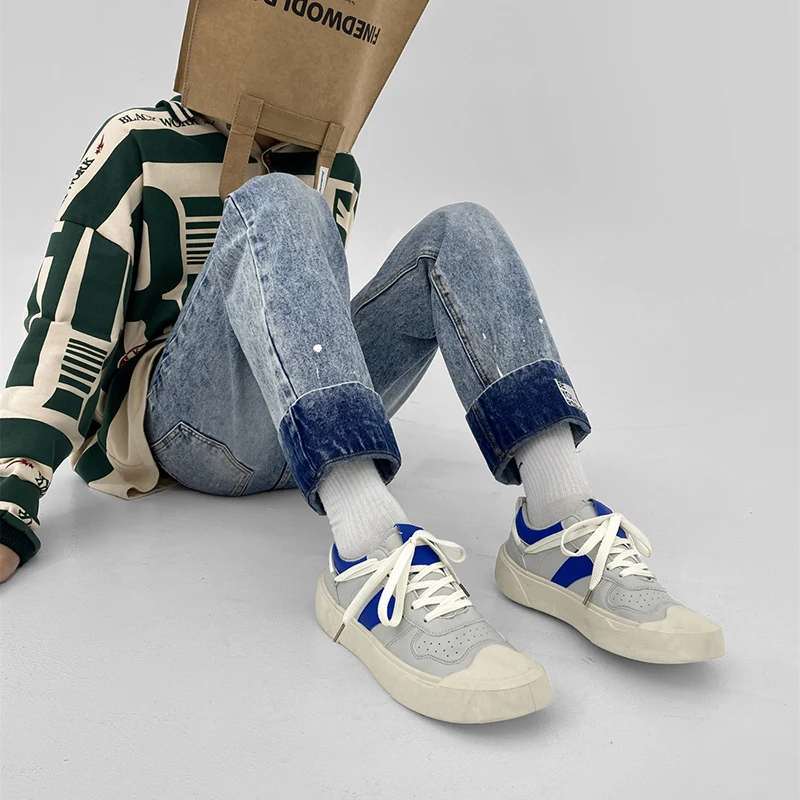 

Men's Sneakers Comfortable Classic Skateboard Shoes Canvas Shoes Non-slip Sweat-absorbing Lace-Up Men's Shoes Casual Shoes