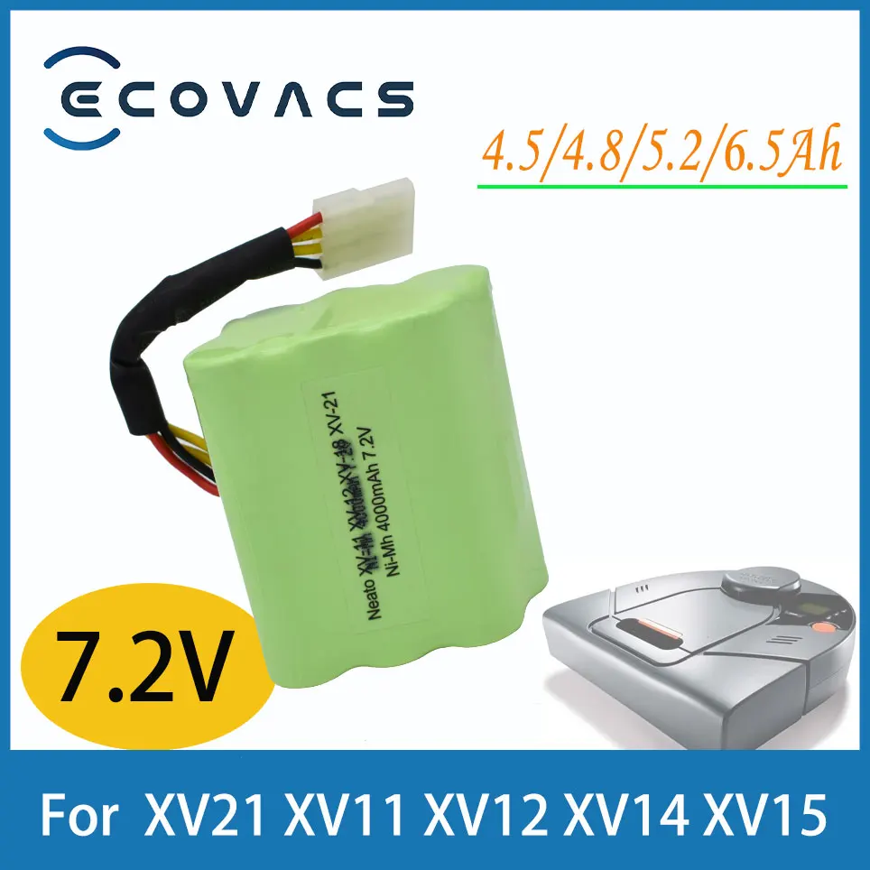 

Ecovacs 7,2 V 4500/4800/5200/6500mAh батарея для Neato XV21/11/12/14/15 Robot Stofzuigers Onderdelen Ni-MH oplaadnaked Batterij
