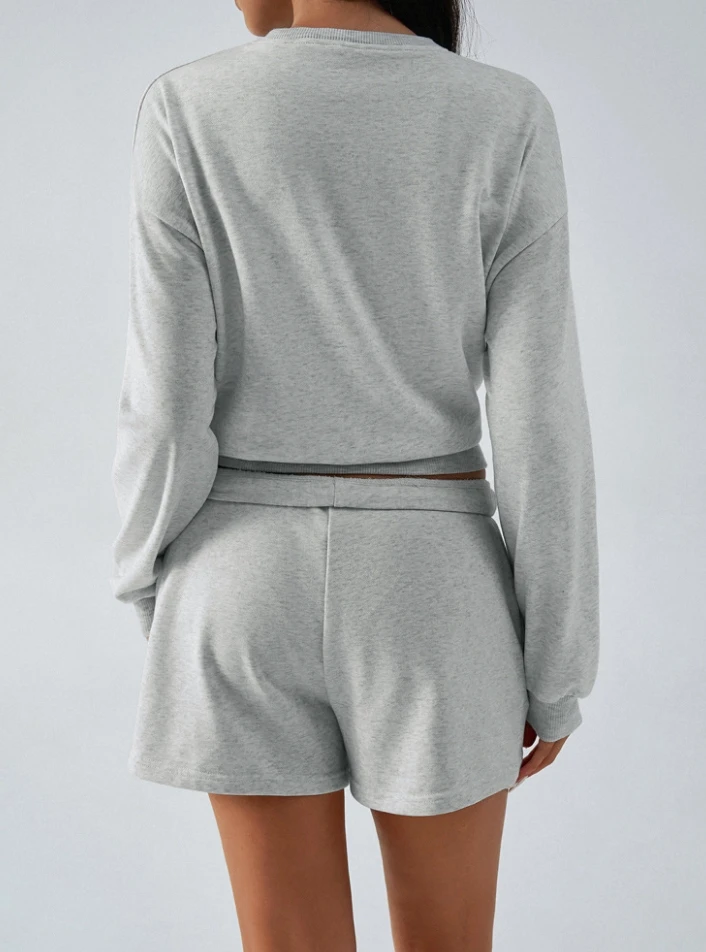 Женский спортивный костюм весна-лето 2024 новейший повседневный однотонный