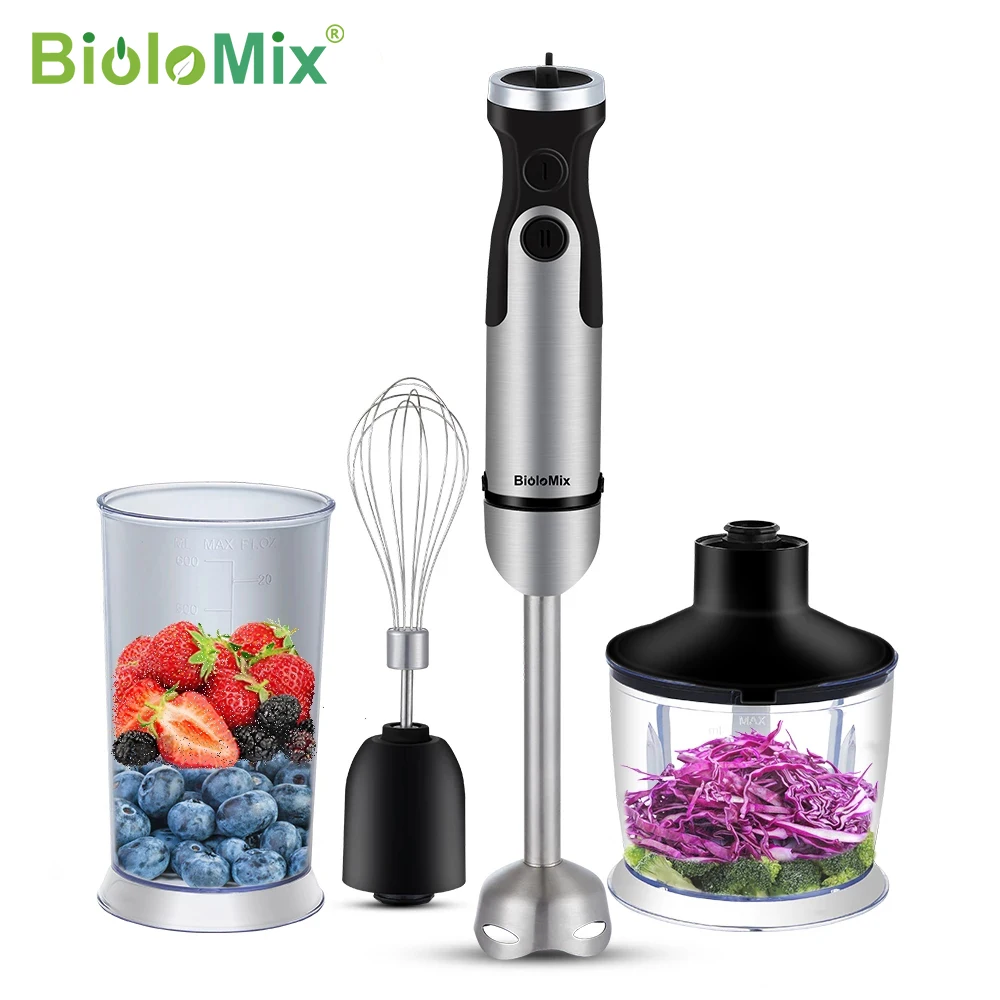 BioloMix 1200W 4-in-1 Immersion Hand Stick Blender Mixer Veg