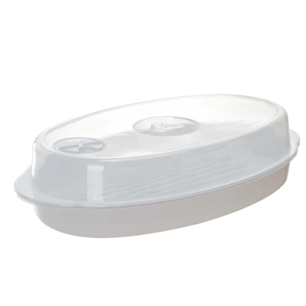 

Steamer Microwave Fishvegetable Pot Veggie Plate Cooker Oven Cover Withbowl Cookware Basket Kitchen Bun Dish Ricesteaming Lid