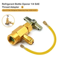 refrigerant bottle opener thread adapter r 134a can opener valve tool 25cm r134a refrigerant measuring hose h25b1414ff