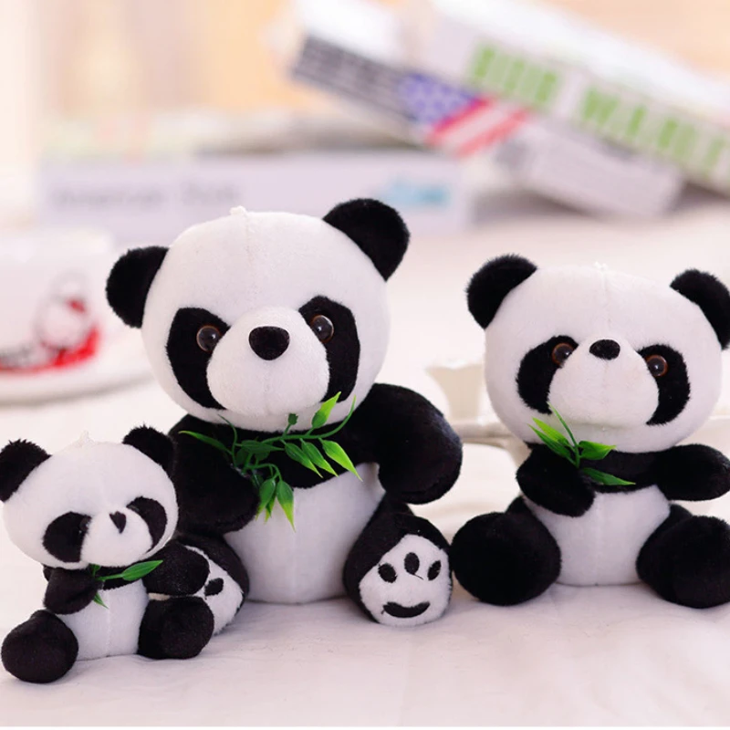 

9-20 см, Яркая милая панда, плюшевые игрушки с бамбуковыми листьями, мягкая мультяшная Мягкая подвеска в виде животного, кавайная кукла, детск...