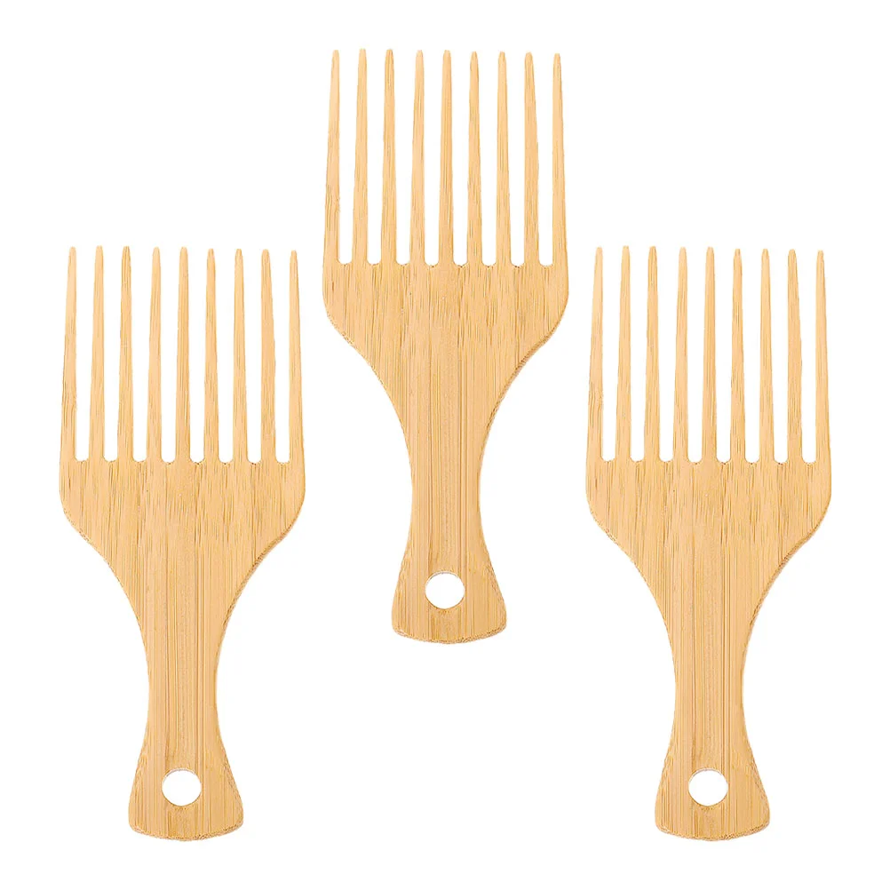

3 Pcs Styling Comb Wide Tooth Hair Combs Dense Accessories Bamboo Oil Hairdressing