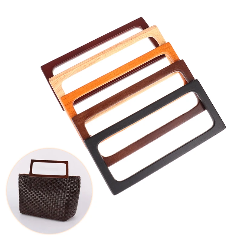 

1Pc Square Wooden Bags Handle DIY Replacement Sewing Brackets Purse Frames Handles For Making Handbag Accessories