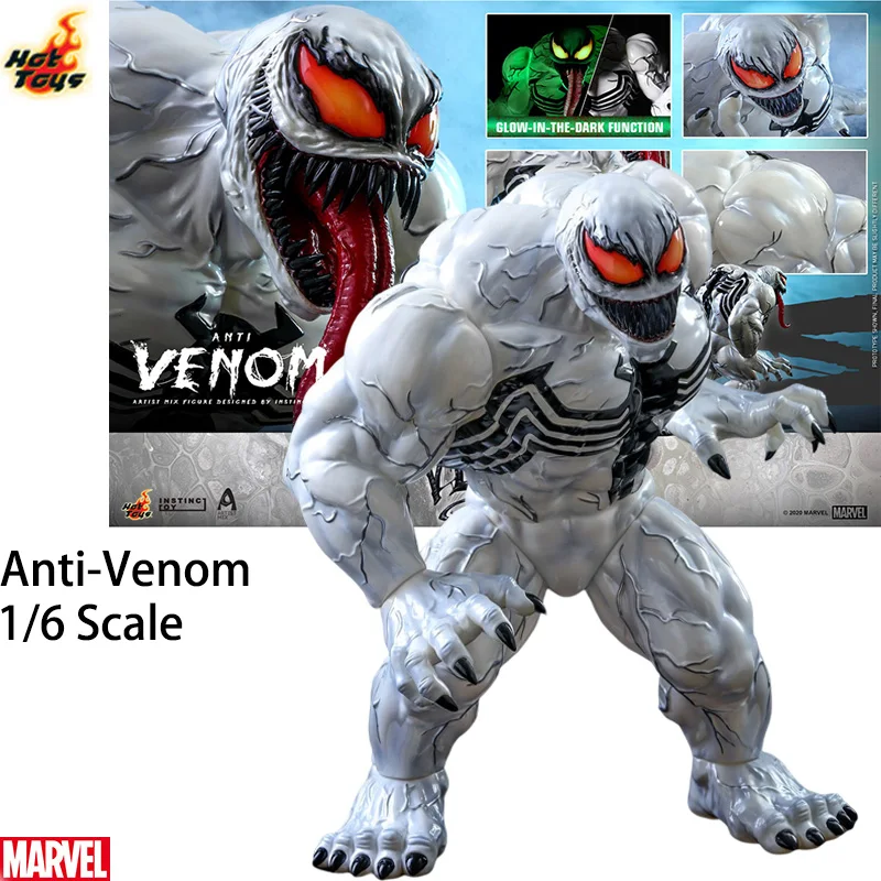 

In Stock Hottoys AMC033 1/6 Marvel Spider-Man Anti-Venom Serum Luminous Anniversary Edition PVC Anime Actiom Figures Model Toy