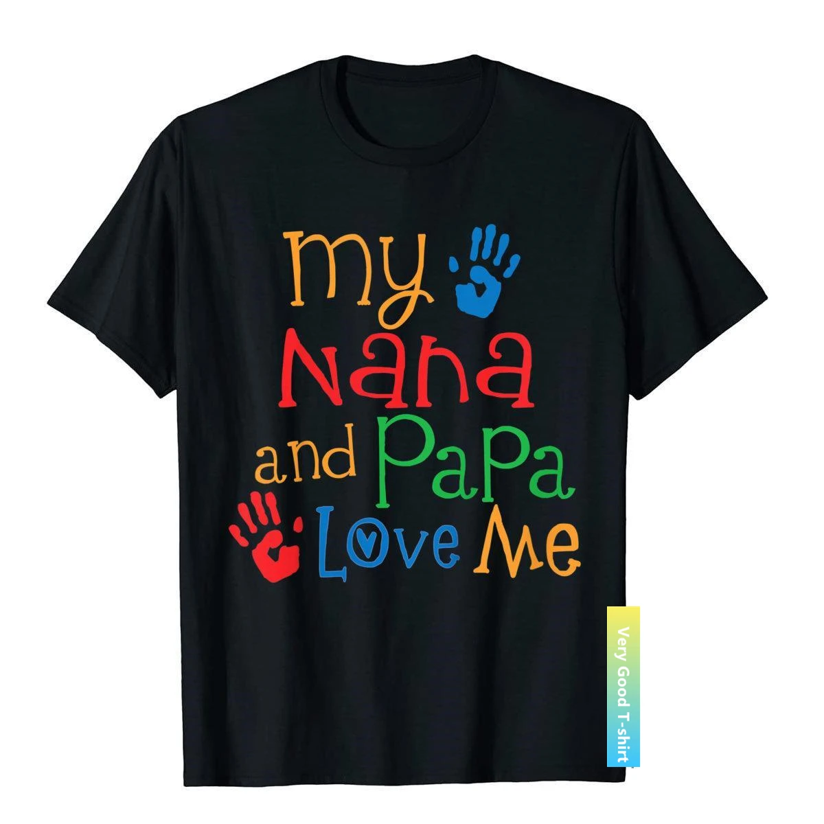 

Kids Nana And Papa Love Me Grandchild Grandkids T-Shirt Men High Quality Cool T Shirt Cotton T Shirt Print